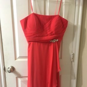 Pink noodle strap dress